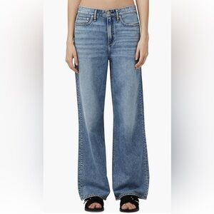 Rag & bone Logan Featherweight Mid Rise Wide Leg Jeans in Audrey (27)